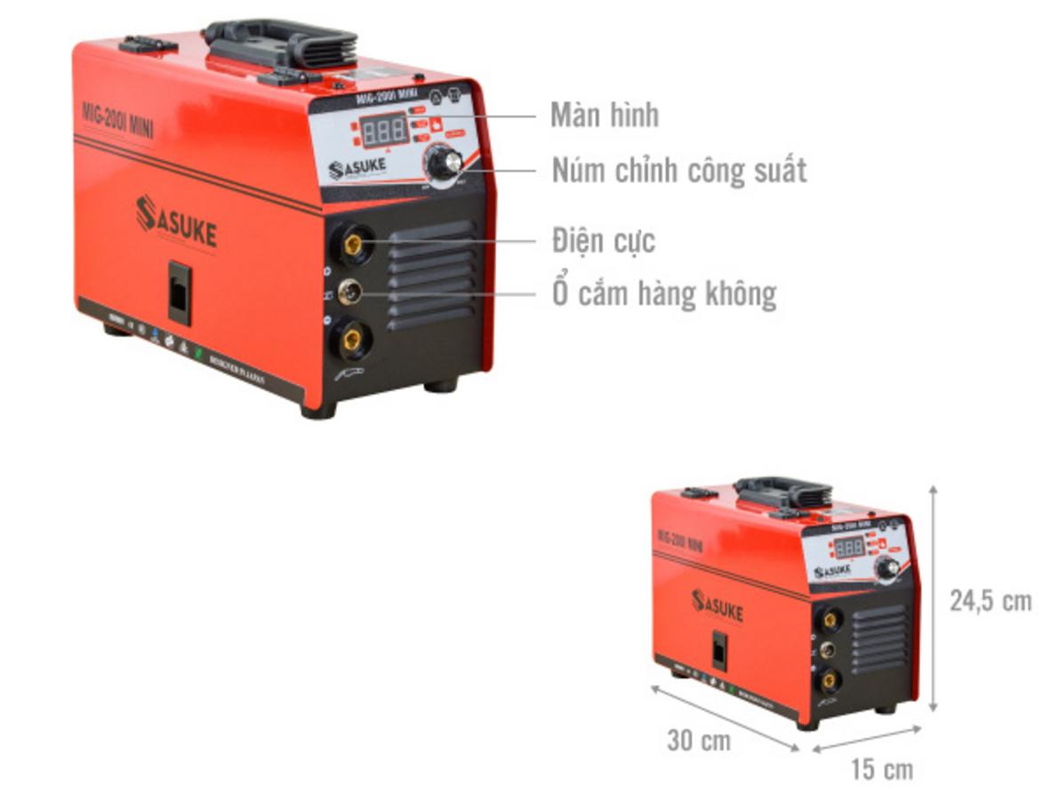 Cấu hình gọn nhưng đủ mạnh cho hàn dân dụng và cơ khí nhỏ.
