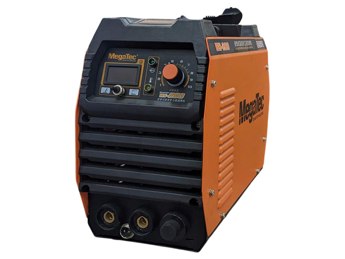 Máy hàn tig và que 200A Megatec WS-200 gọn nhẹ, phù hợp xưởng cơ khí nhỏ và sửa chữa dân dụng.