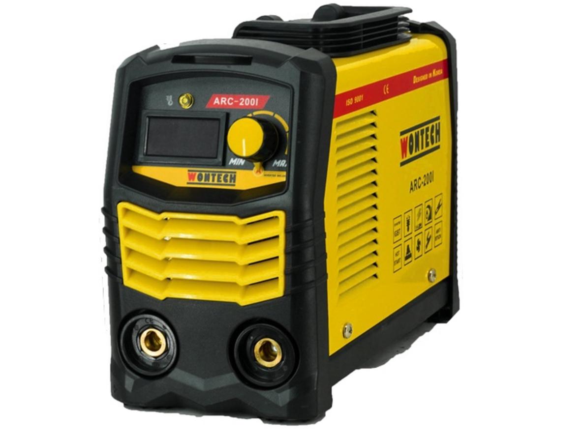 Máy hàn Wontech ARC200I gọn nhẹ, phù hợp nhu cầu hàn que 1.6mm–3.2mm.