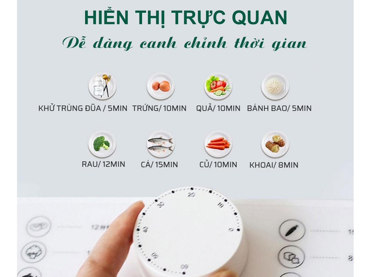 Máy hấp gấp gọn thông minh 3 tầng Fuji Master phù hợp bếp nhỏ nhưng vẫn hấp được nhiều món cùng lúc.