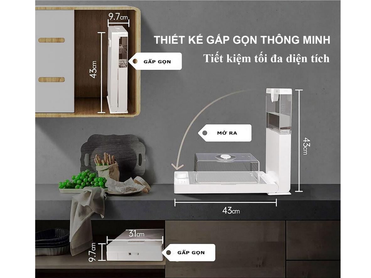 Thiết kế 3 tầng và dung tích 18.8 lít giúp Fuji Master hấp nhiều món cùng lúc mà vẫn gọn bếp.