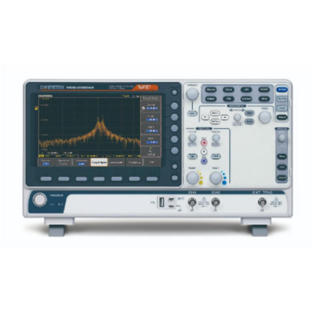 GW Instek MDO-2202A: máy hiện sóng số 2 kênh 200MHz tích hợp phân tích phổ cho phòng lab và xưởng kỹ thuật.