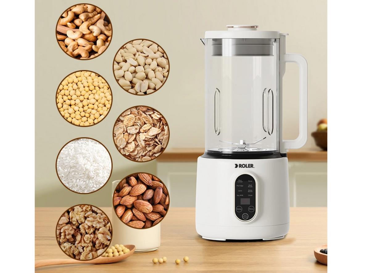 Lưỡi dao 6 cánh thép không gỉ tăng độ bền và hỗ trợ xay mịn.