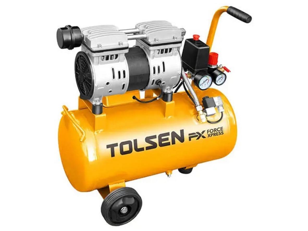 Tổng quan Máy nén khí chống ồn không dầu Tolsen 73135 (24 lít, 800W)