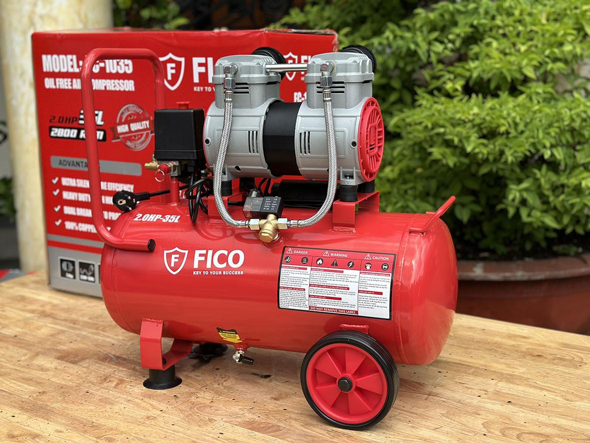 Tổng quan Máy nén khí không dầu Fico FC-1035 (2HP - 35 lít)
