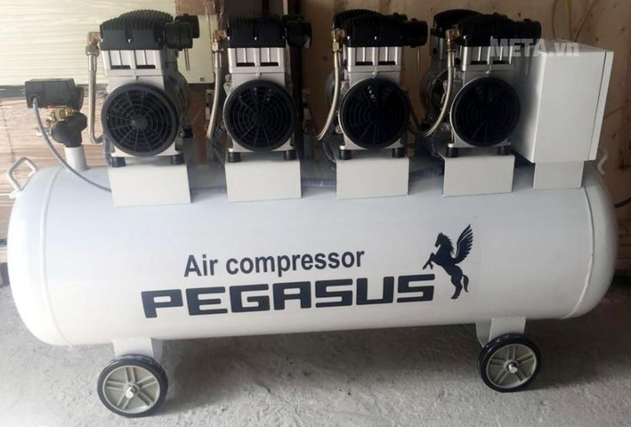 Tổng quan Máy nén khí không dầu, giảm âm Pegasus TM-OF1100x4-330L (6HP)
