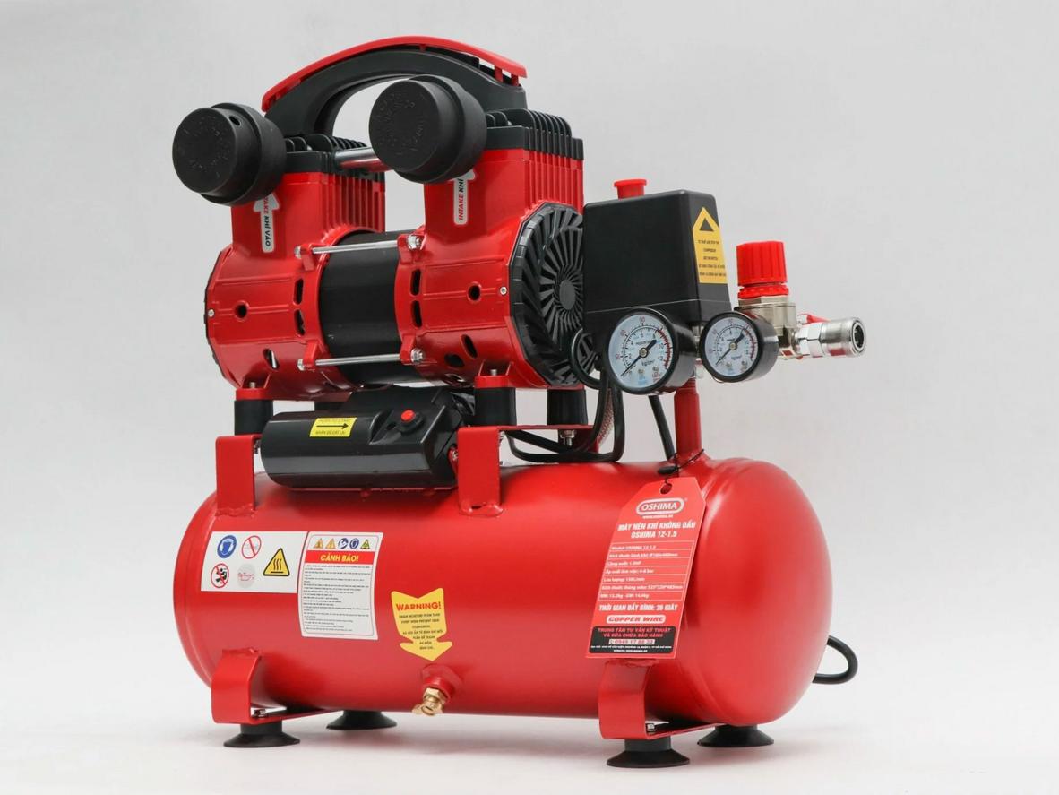 Tổng quan Máy nén khí không dầu Oshima 12-1.5 (1.5HP - 12L)