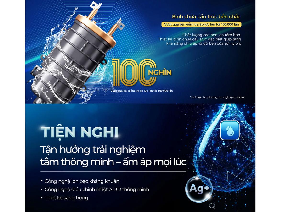 Dải điện áp rộng giúp máy vận hành ổn định hơn.