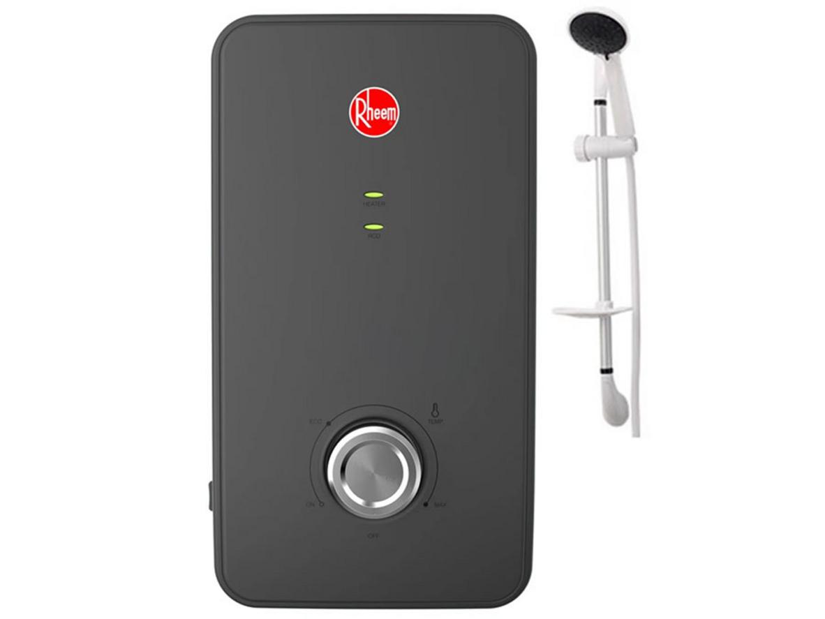 Rheem RH-688EPI BK mang thiết kế màu đen hiện đại, gọn đẹp cho phòng tắm.
