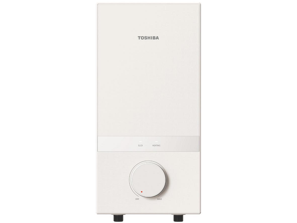 Máy nước nóng trực tiếp Toshiba TWH-45MCNVN(W)-WB gọn đẹp, làm nóng nhanh cho phòng tắm gia đình.
