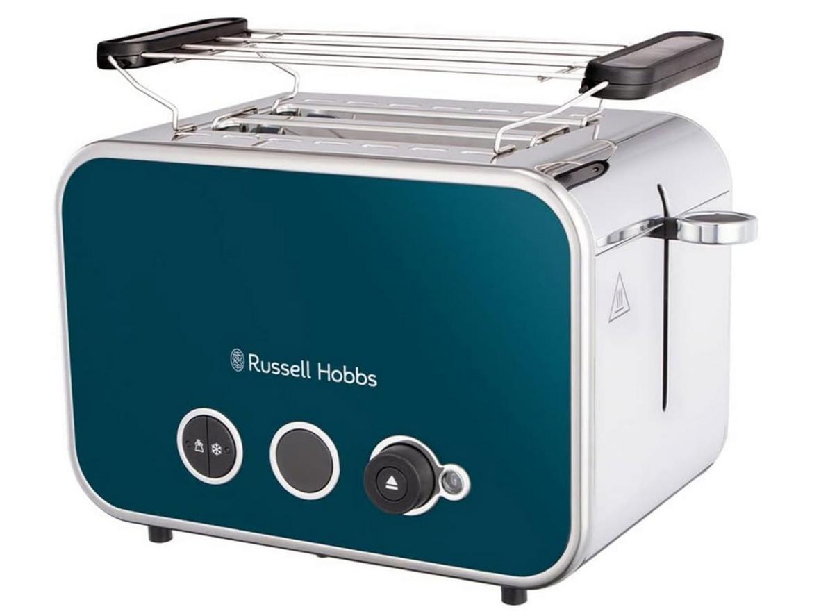 Russell Hobbs 26431-56 nổi bật với thiết kế thép không gỉ và tông xanh biển sang trọng.