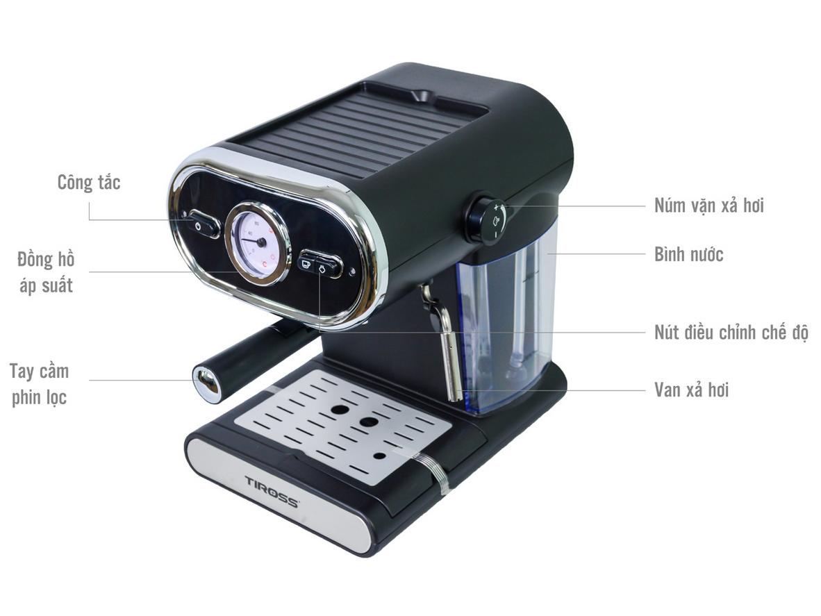 Thiết kế bán tự động giúp kiểm soát lượng chiết xuất và thao tác pha dễ hơn.