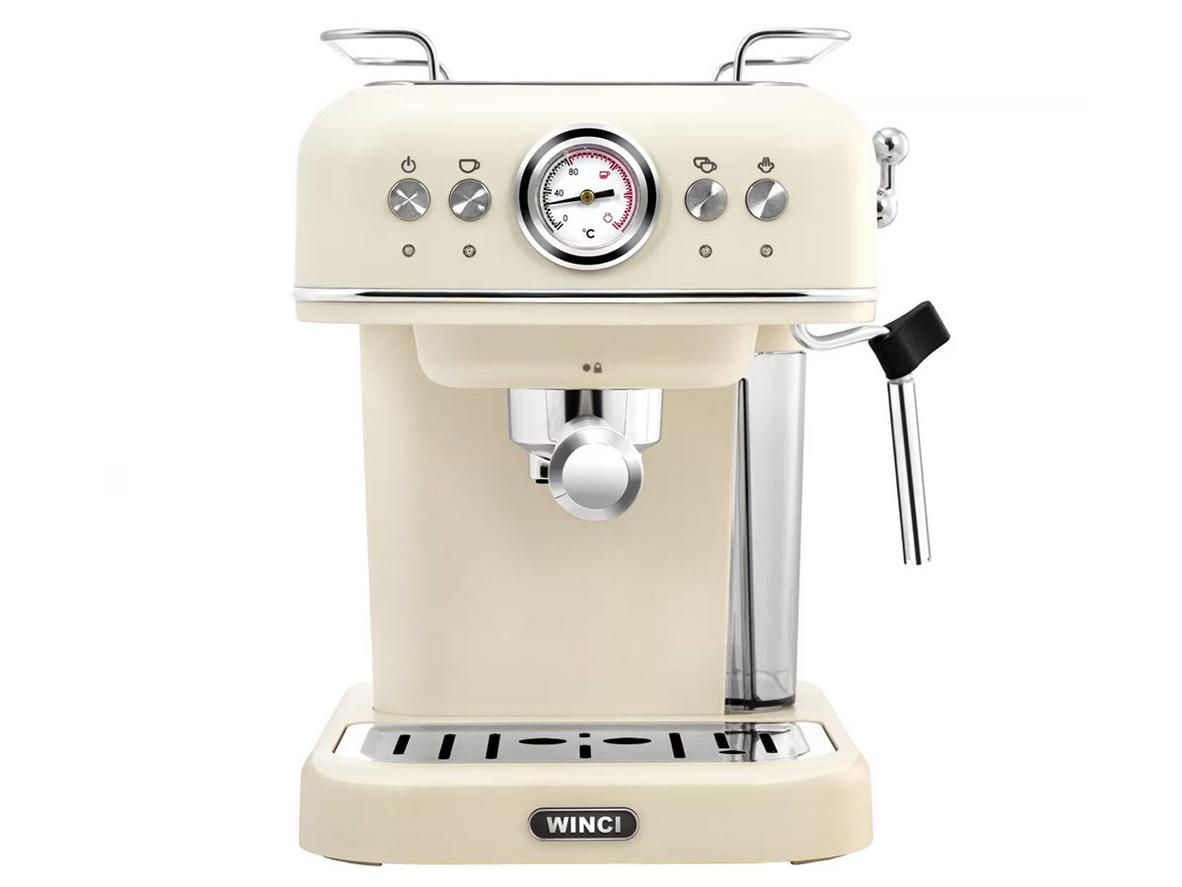 Winci EM3202 gọn gàng, phù hợp pha espresso, cappuccino và latte tại nhà hoặc văn phòng nhỏ.