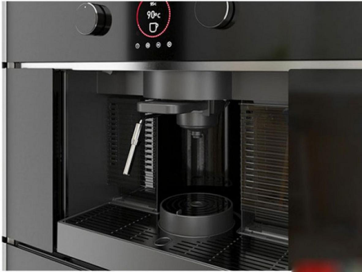 Thiết kế lắp âm và màn hình TFT 4 inch giúp máy pha cà phê Teka CLC 835 MC thao tác trực quan, gọn bếp.