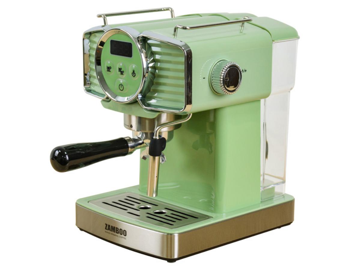Máy pha cà phê Zamboo ZB-901PRO phong cách vintage, phù hợp góc pha chế tại nhà và văn phòng nhỏ.