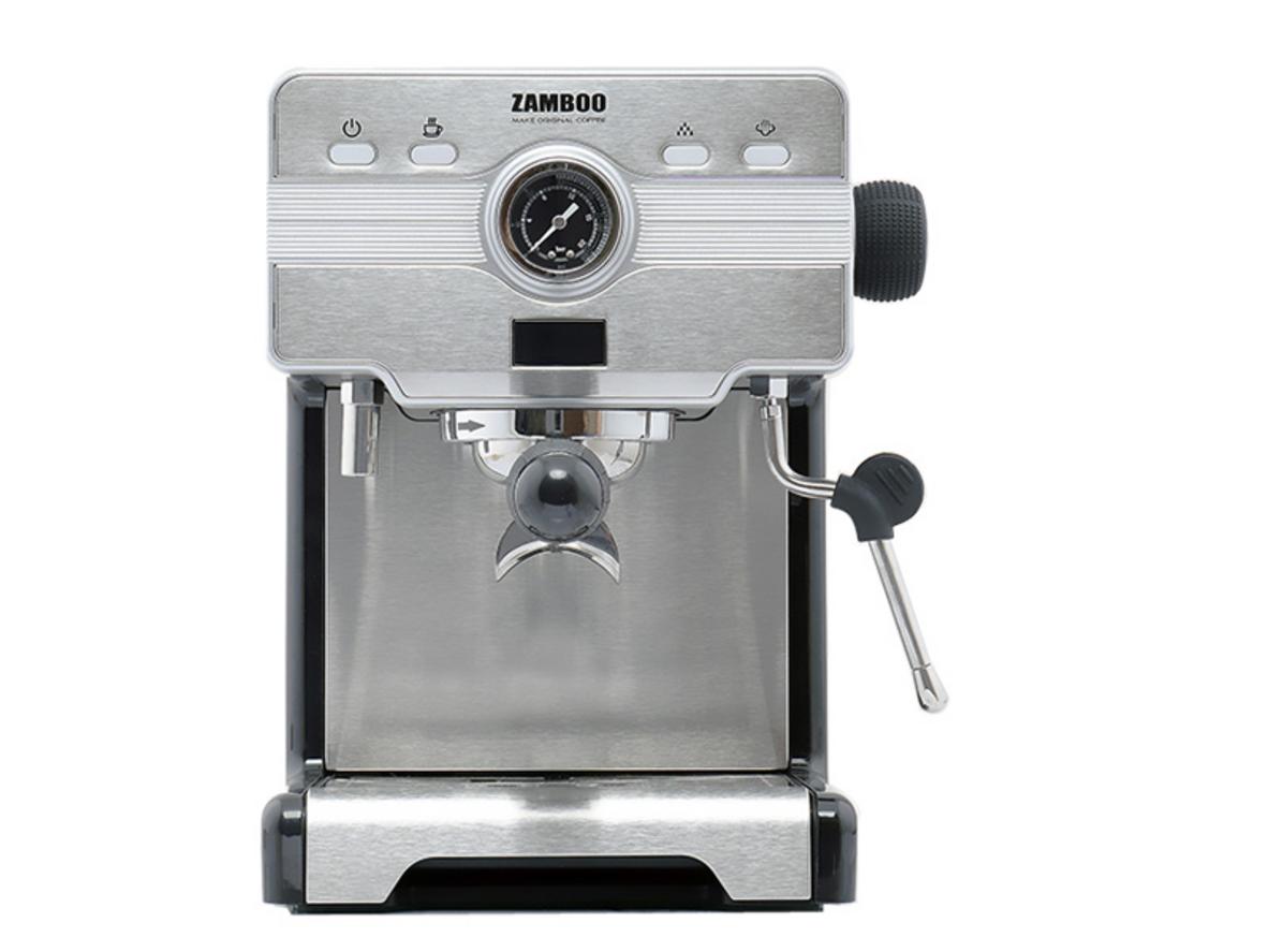 Máy pha cà phê Zamboo ZB-99PRO gọn 22 x 29 x 31 cm, phù hợp gia đình và văn phòng nhỏ.