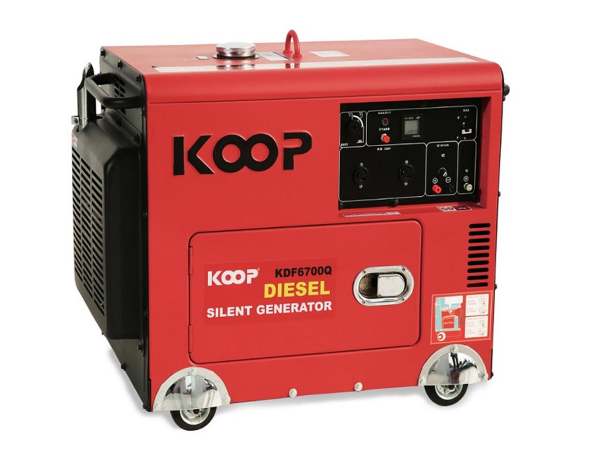 Máy phát điện chạy dầu 5Kw Koop KDF6700Q — lựa chọn dự phòng điện ổn định cho gia đình và cửa hàng nhỏ.