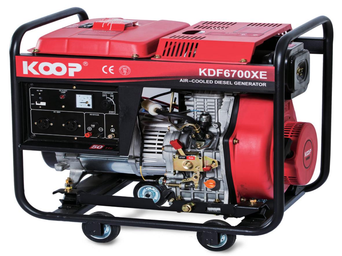 Máy phát điện chạy dầu 5Kw Koop KDF6700XE - Đề nổ cho nhu cầu điện dự phòng gia đình và kinh doanh nhỏ