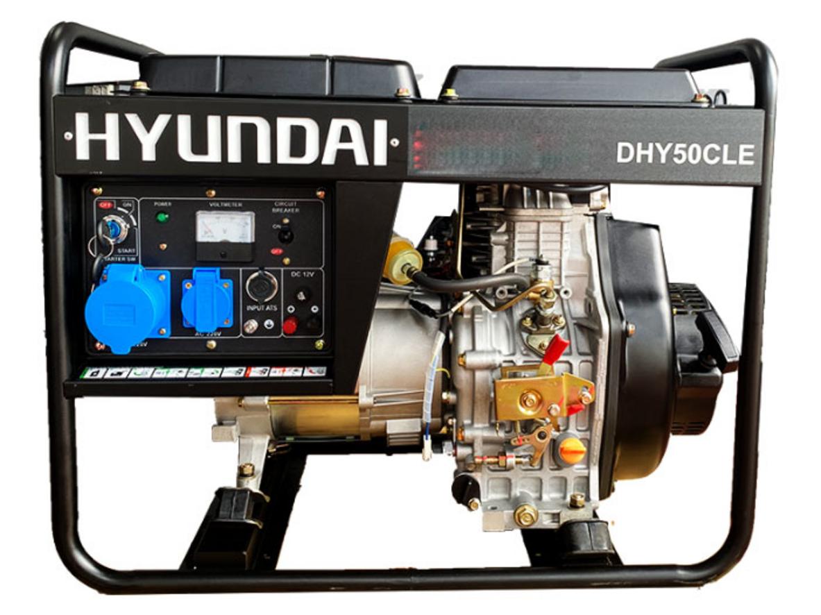 Máy phát điện chạy dầu Hyundai DHY50CLE 4.2KW phù hợp cho gia đình lớn và cửa hàng nhỏ.