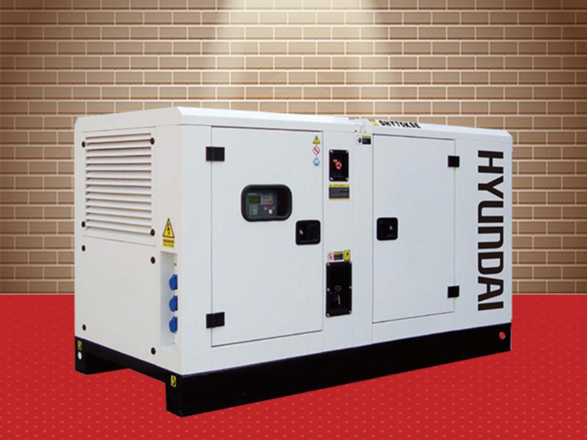 Máy phát điện Hyundai DHY-75KSE 66 KVA/52KW 3 pha cho tải dự phòng ổn định.