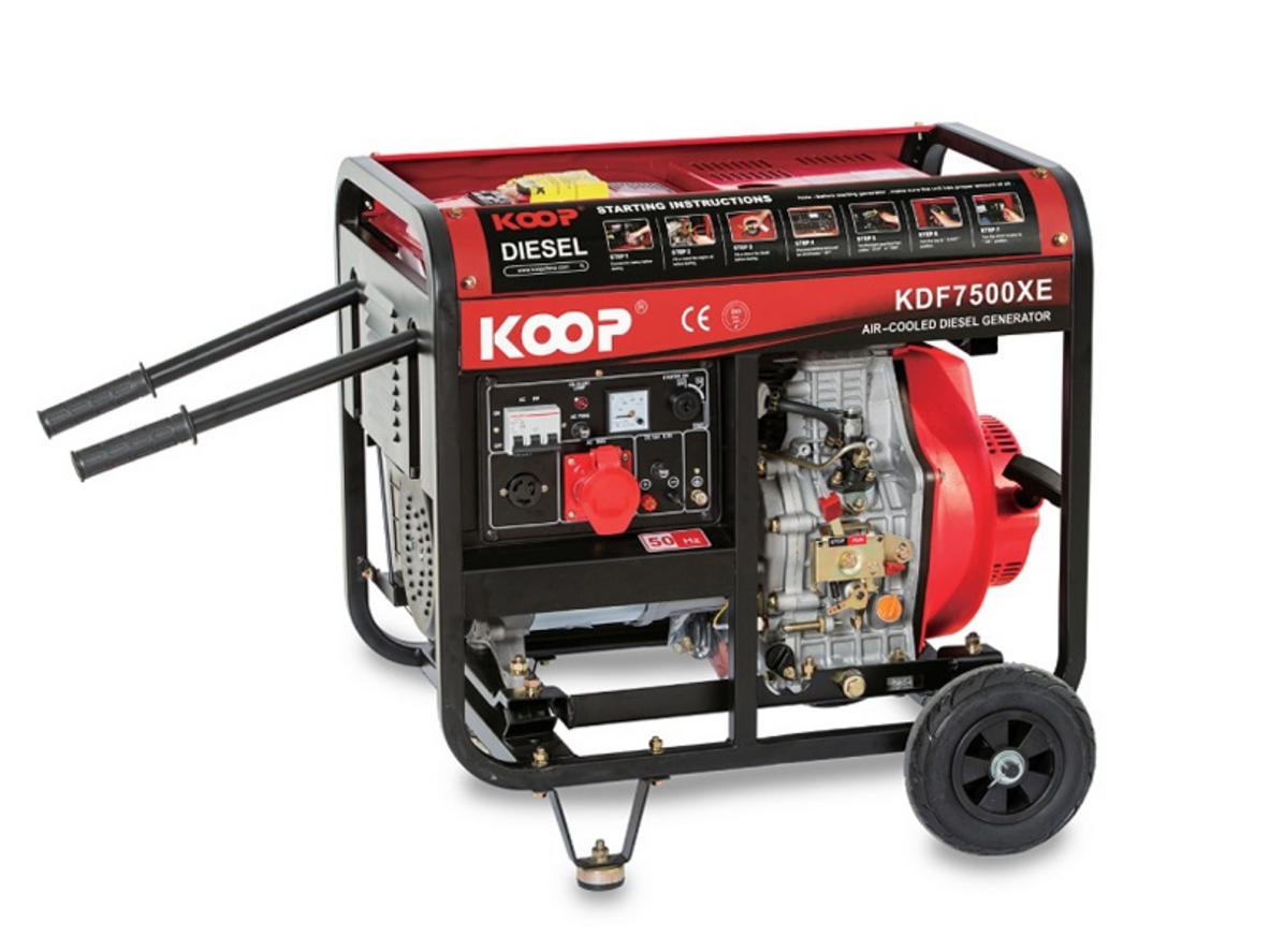 Máy phát điện Koop KDF7500XE công suất 5.0 kW cho điện dự phòng gia đình
