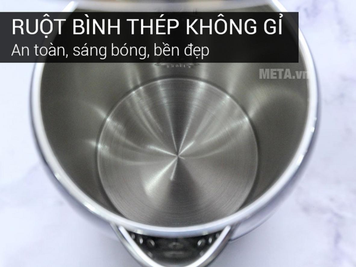 Dung tích 1,7 lít đáp ứng tốt nhu cầu nước nóng cho gia đình 2-4 người.
