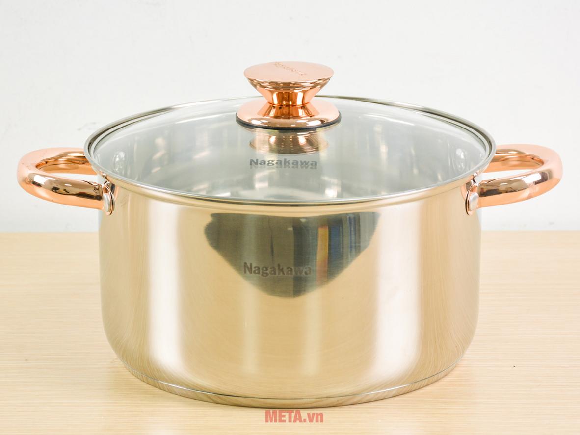 Inox 201 sáng bóng giúp nồi dễ lau chùi và giữ vẻ mới lâu hơn.