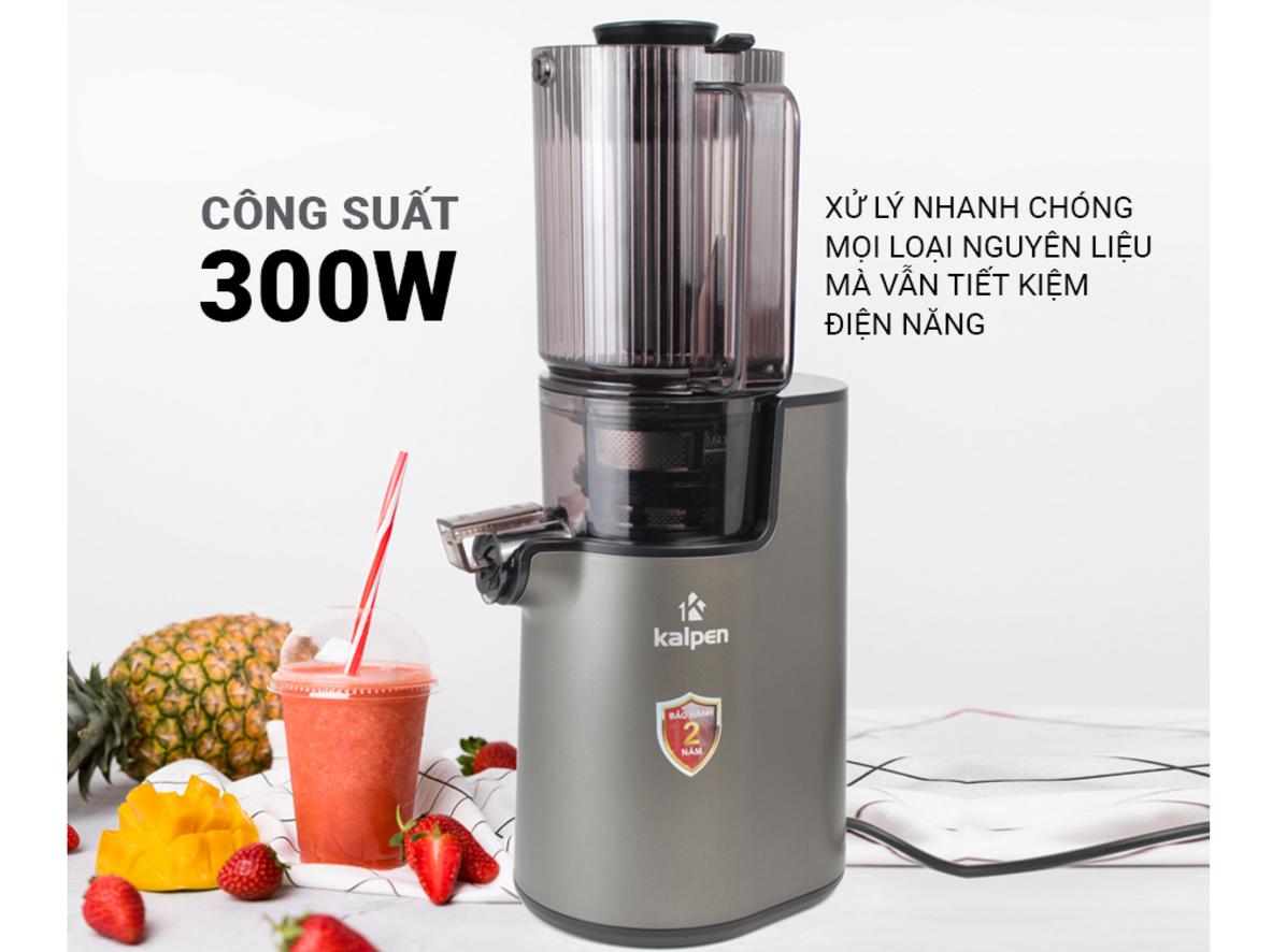 Ống tiếp nguyên liệu 110mm giúp ép nguyên quả tiện hơn.