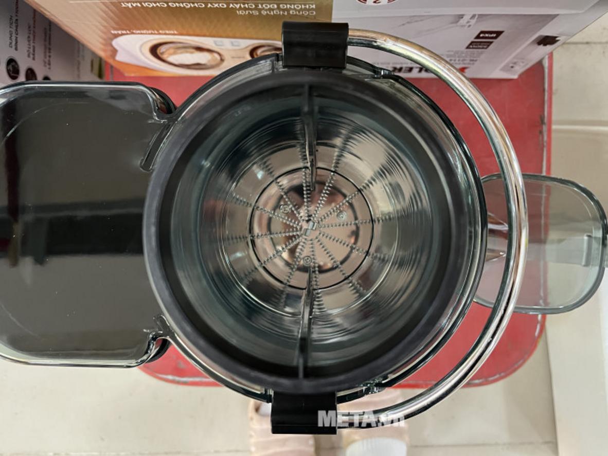 Ống tiếp nguyên liệu 65mm giúp giảm thời gian chuẩn bị.
