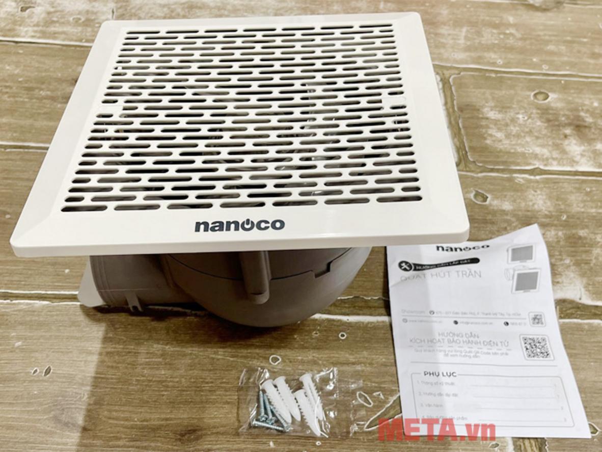 Tổng quan Quạt hút âm trần không ống dẫn Nanoco NCV1520