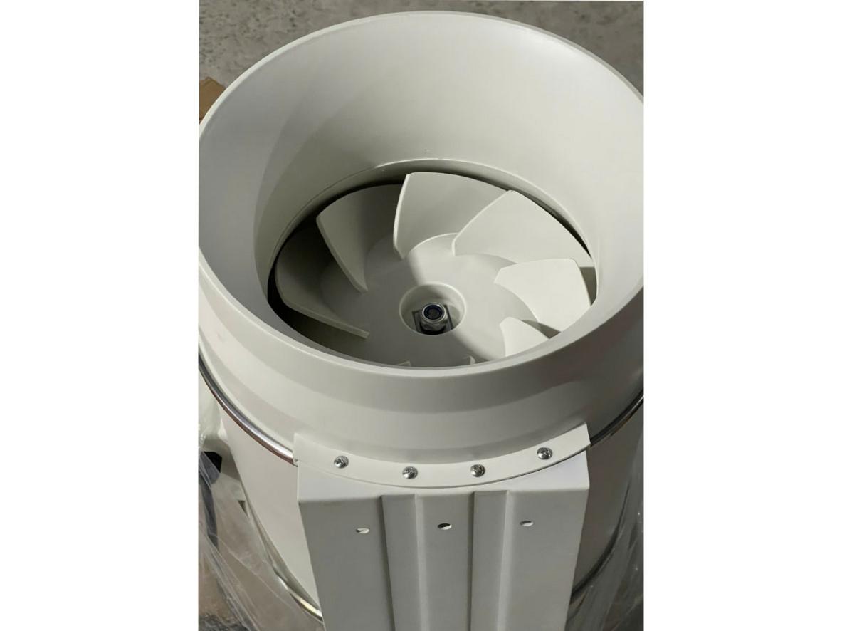 Lưu lượng 2.900 m3/h và cột áp 630 Pa