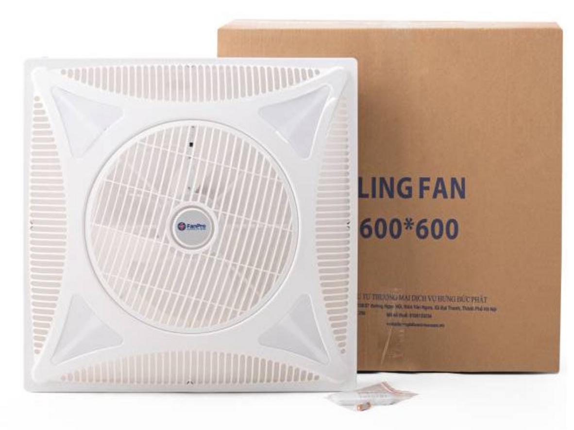 Quạt ốp trần Fanpro OT600 phù hợp trần 600x600, giữ không gian gọn đẹp và làm mát nhanh.