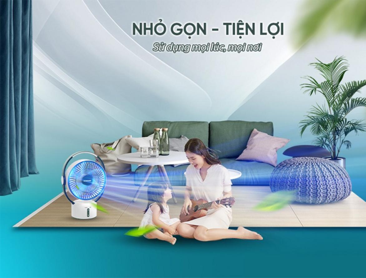 Sunhouse SHD7116 phù hợp cho phòng ngủ, phòng trọ và tình huống mất điện.
