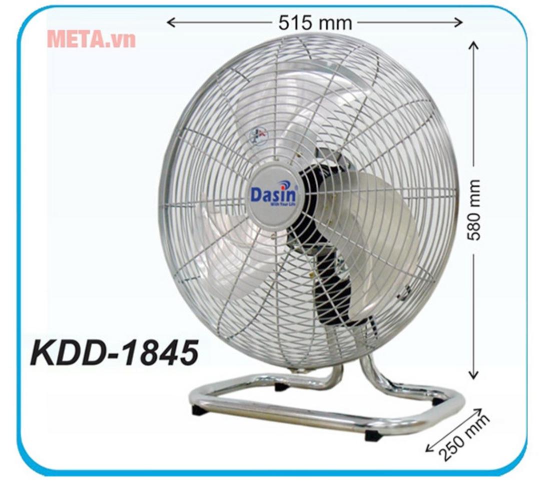 Cánh nhôm 45 cm cho luồng gió mạnh, ổn định và bền theo thời gian.