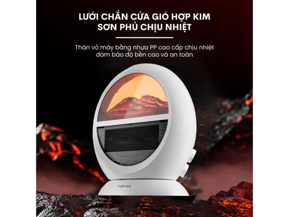 FH09 làm ấm nhanh nhờ PTC ceramic và phù hợp cho phòng nhỏ 10–20 m².