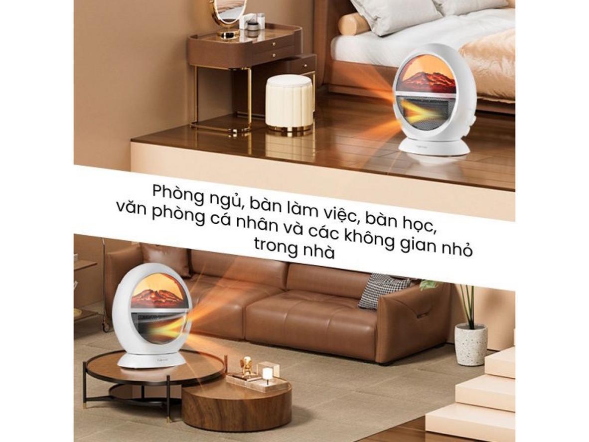 Động cơ DC giúp FH09 vận hành êm và hỗ trợ tiết kiệm điện.
