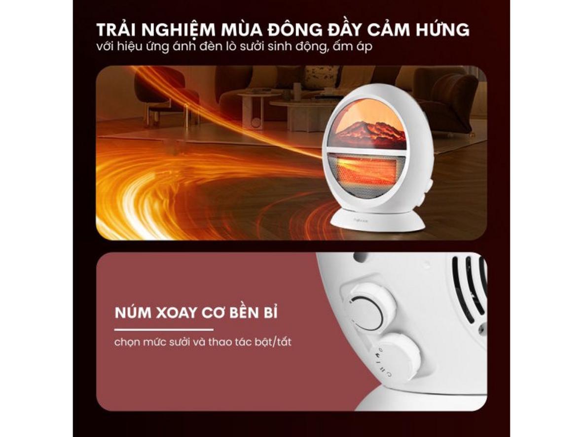 Vỏ PP chịu nhiệt và cơ chế an toàn giúp FH09 phù hợp dùng trong nhà.