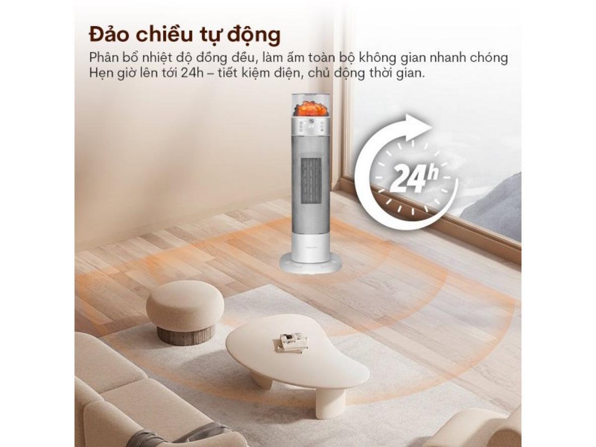 Quạt sưởi gốm Fujihome FH3100E gọn đẹp, ấm nhanh, dễ dùng cho gia đình.