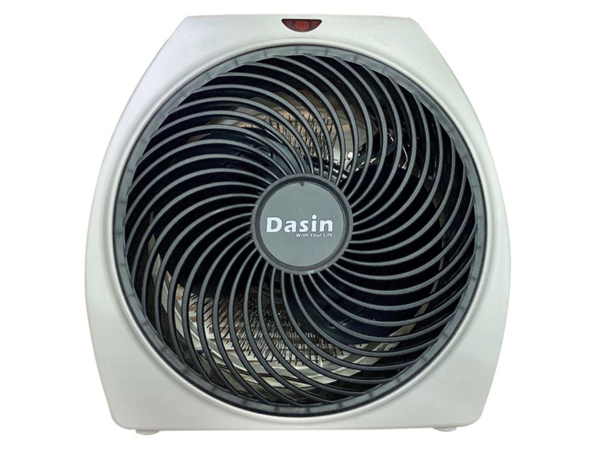 Quạt sưởi mini Dasin NF9025-20 nhỏ gọn, phù hợp bàn làm việc và phòng ngủ.