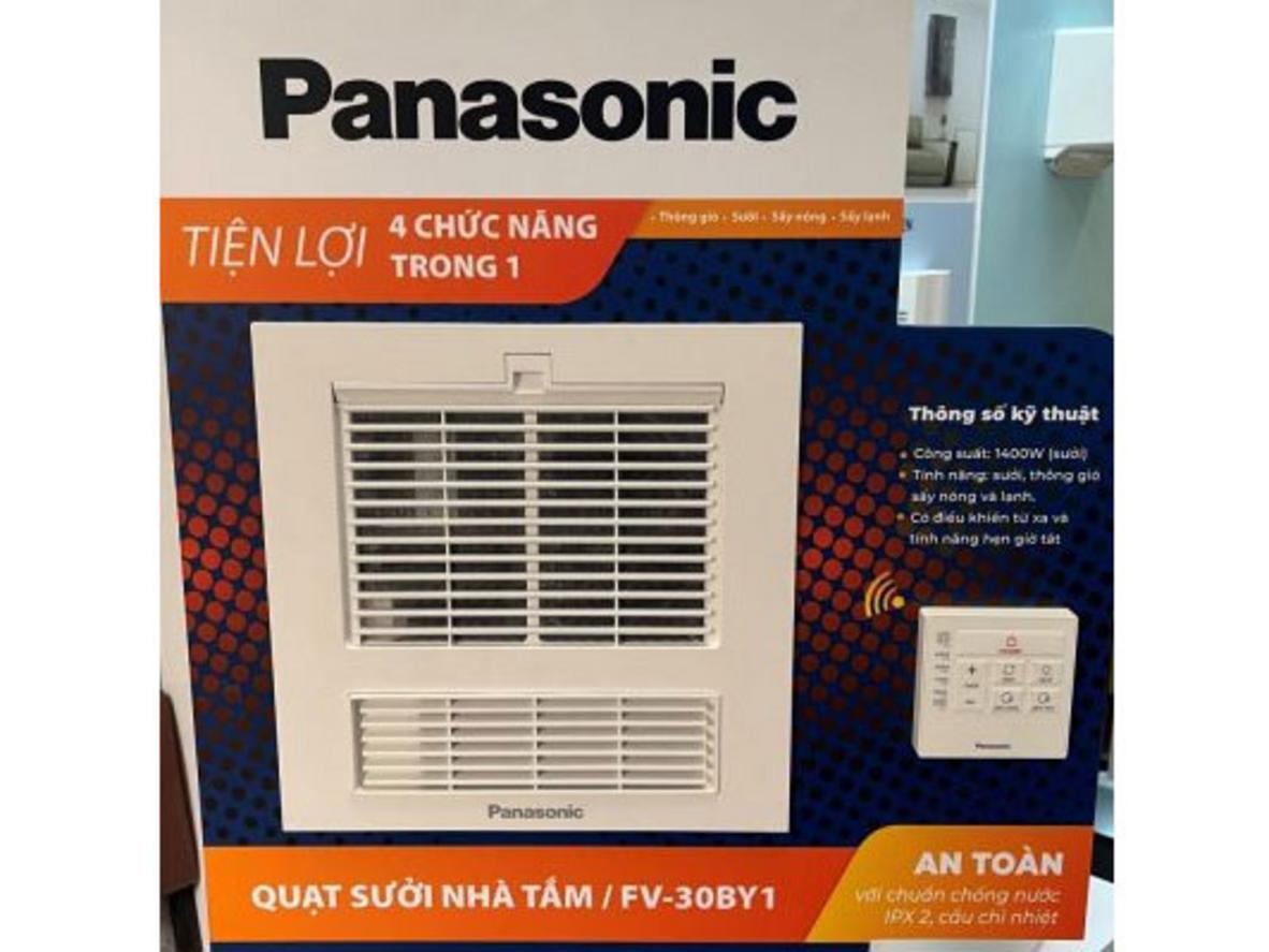 Panasonic FV-30BY1 tích hợp 4 chức năng để dùng quanh năm trong phòng tắm.