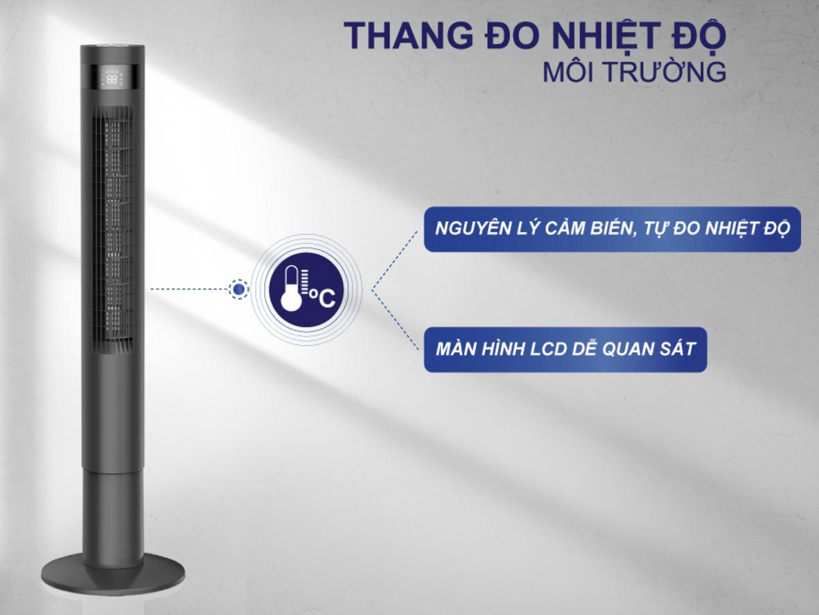 3 mức gió và 3 chế độ gió giúp tùy chỉnh linh hoạt theo thời điểm.