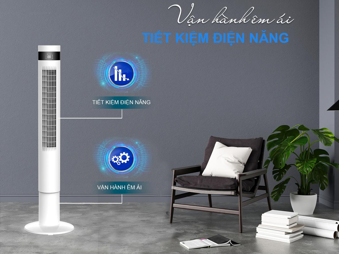 3 mức gió và 3 chế độ gió giúp tùy chỉnh linh hoạt theo thời điểm.