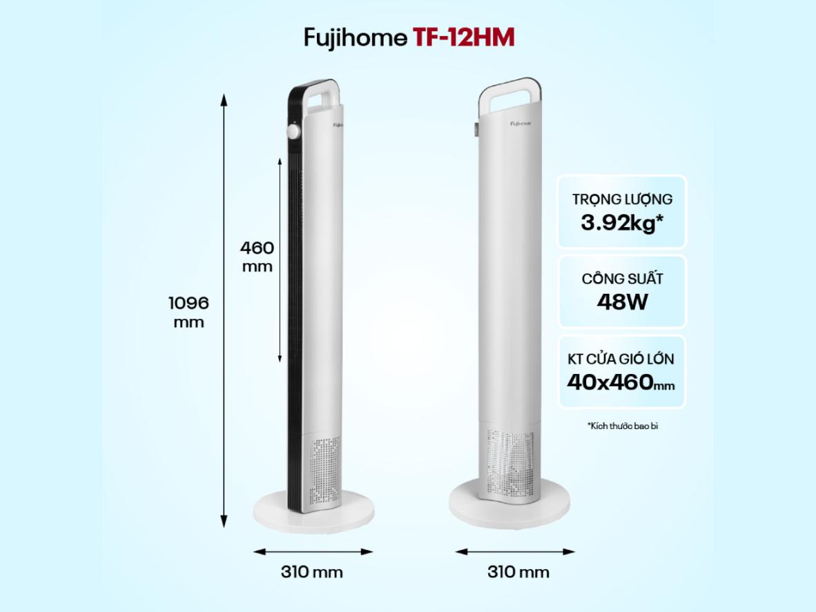 Các thông số nổi bật của Quạt tháp FujiHome TF-12HM.