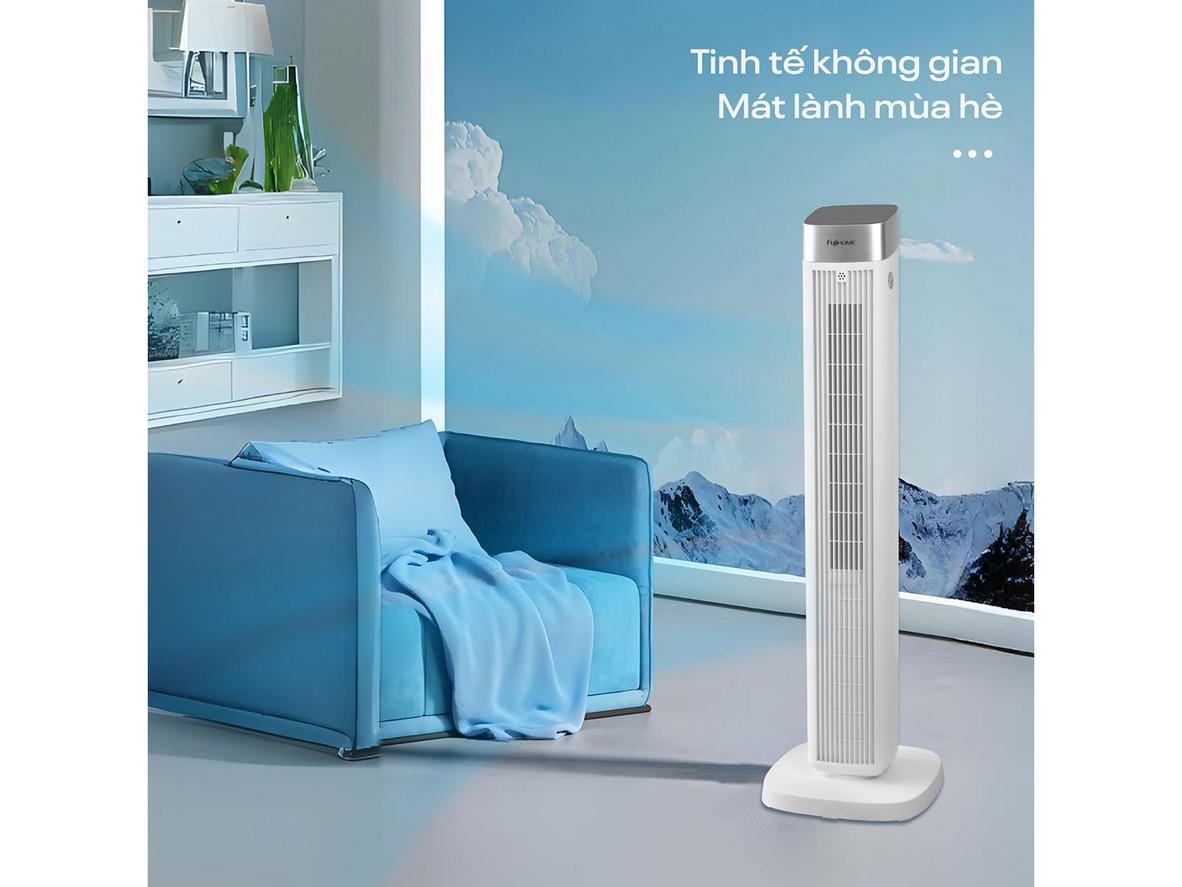 Lưu lượng gió 631 m³/h giúp TF-51E làm mát đều trong không gian sinh hoạt.