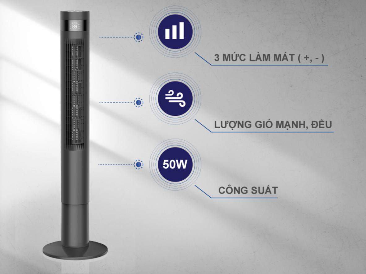 Quạt tháp Nikko Kendo FT-14 phù hợp không gian nhỏ cần làm mát êm và gọn.