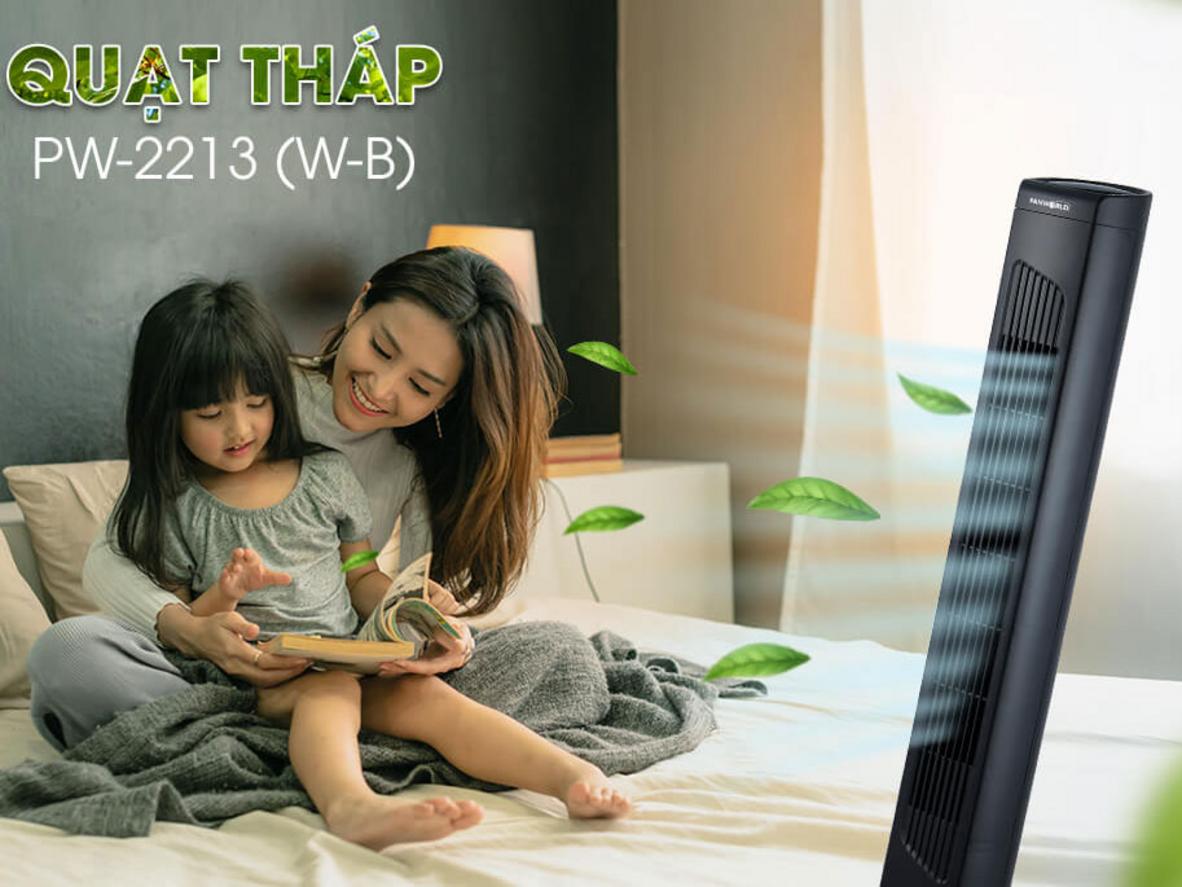 Thiết kế tháp cao gọn, phù hợp không gian nhỏ.