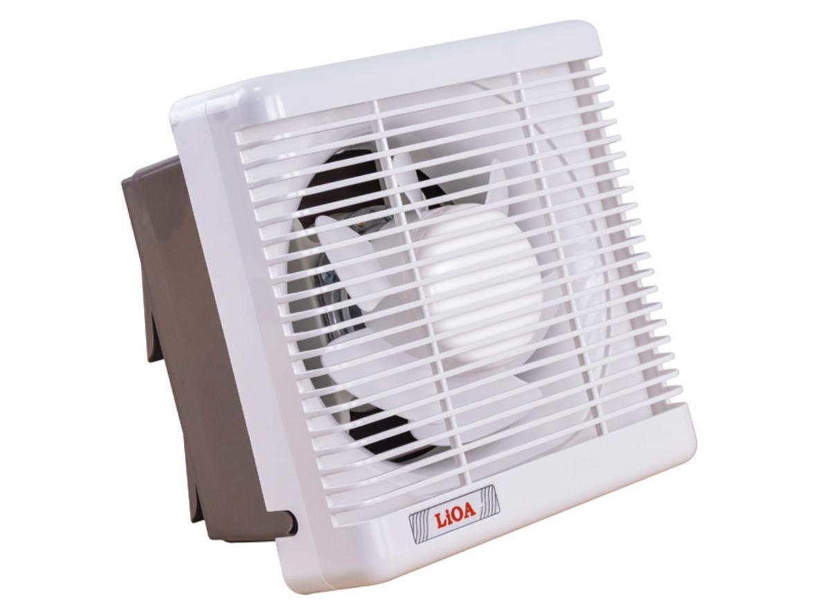 Quạt thông gió gắn tường LiOA EVF15B2 gọn nhẹ cho phòng nhỏ cần hút mùi và giảm ẩm.