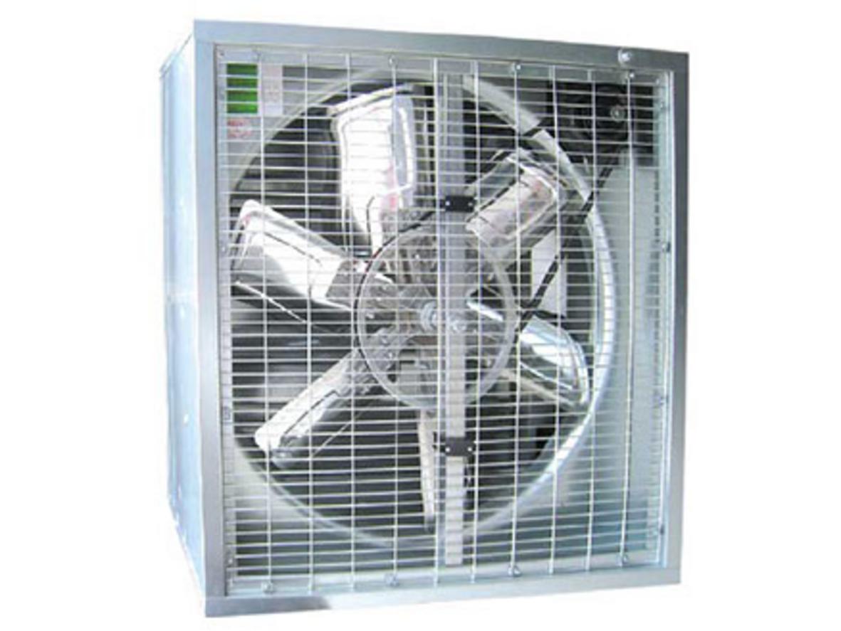 Quạt thông gió siêu công nghiệp khung vuông Komasu V900-S cho nhà xưởng và kho kín.
