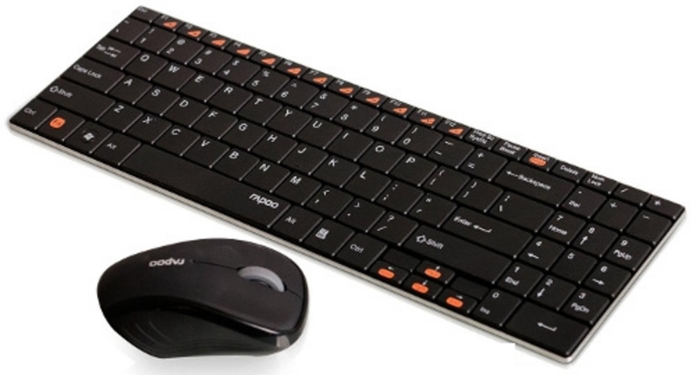 Bộ Rapoo 9060 gọn mỏng, tiện dùng cho văn phòng và học tập.