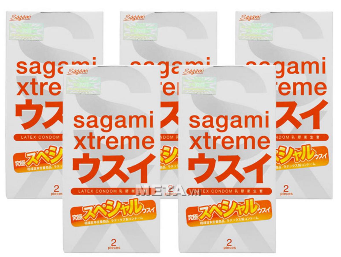 Độ mỏng 0.03mm–0.04mm và chất liệu polyurethane là điểm mạnh nổi bật của Sagami Xtreme Superthin.